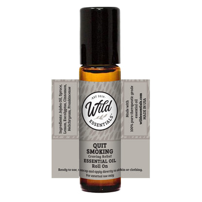 Wild Essentials Quit Smoking Essential Oil Roll On, 10ml for for help with cessation programs