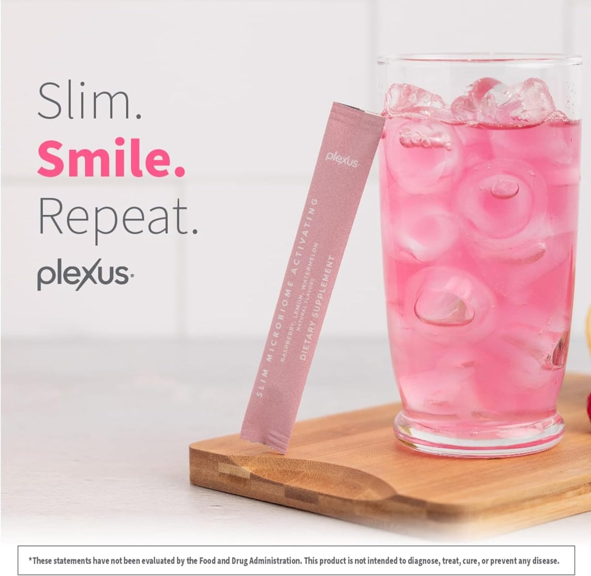 Plexus Slim Microbiome Pink Drink Mix, 30 Servings (Raspberry, Lemon, and Watermelon