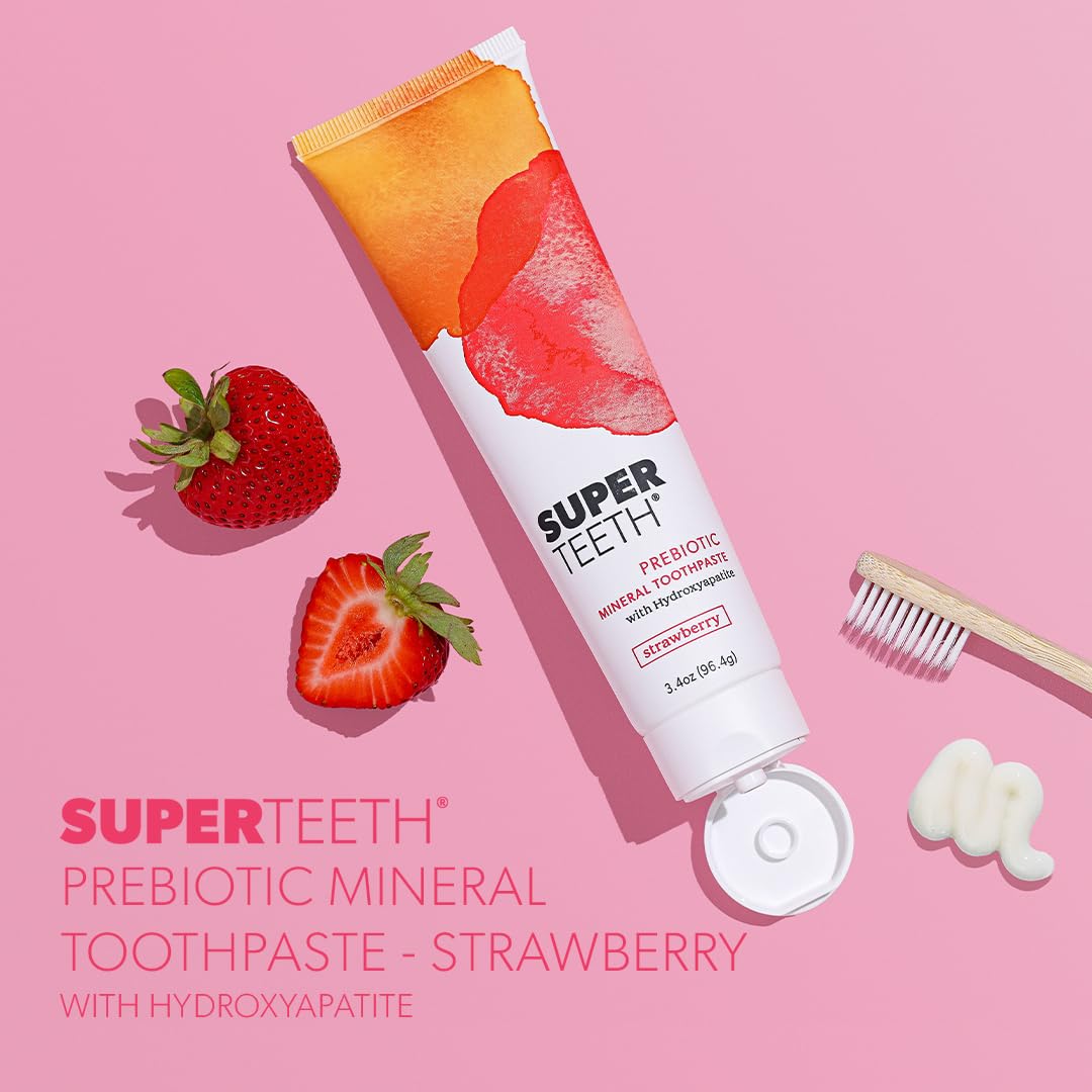 SuperTeeth Prebiotic Hydroxyapatite Toothpaste, Fluoride-Free - Mint