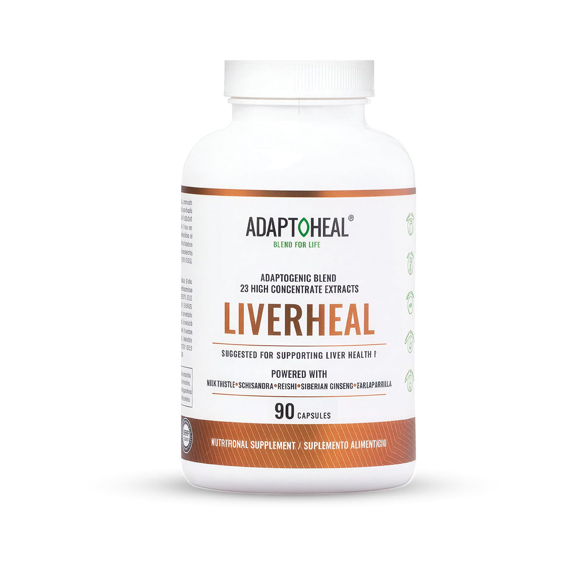 ADAPTOHEAL Liverheal Liver Support Milk Thistle, Turmeric (180 Caps)