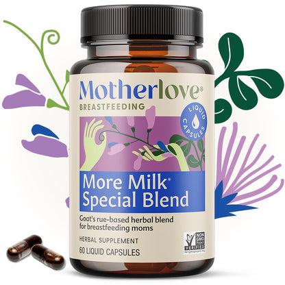 Motherlove More Milk Special Blend (60 Liquid caps) Herbal Lactation Supplement w/Goat’s