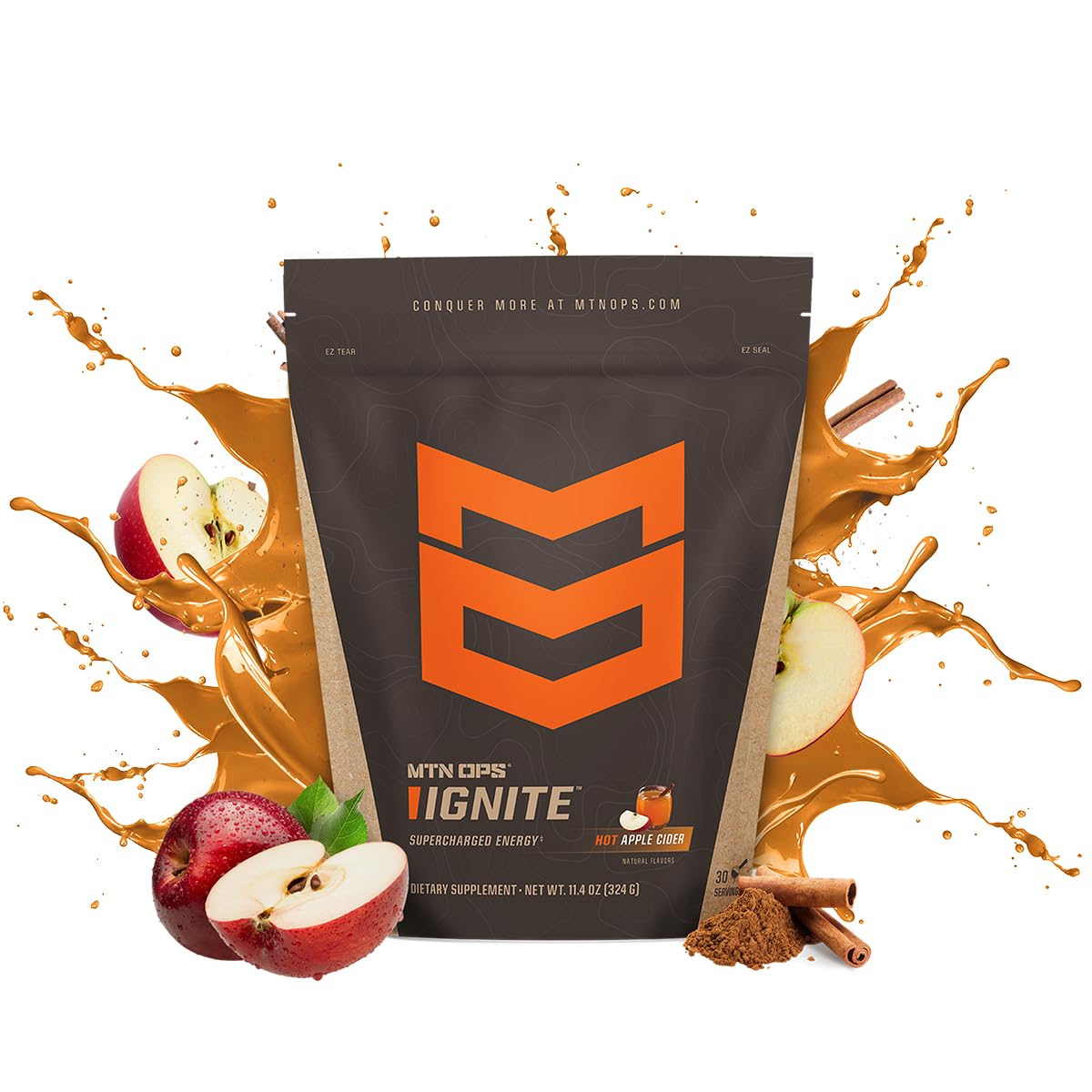 MTN OPS Hot Ignite Focus & Energy Coffee, Mountain Mocha