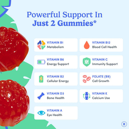 FIRST DAY Women's Multivitamin Gummies with Methylated Folate, 60 Gummies
