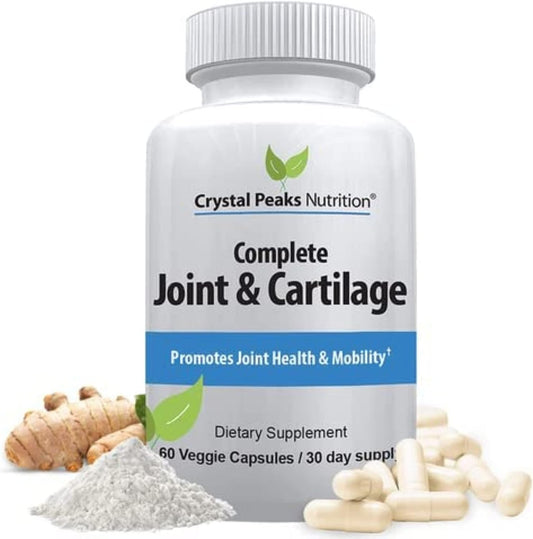 Joint Supplement with MAX Strength Turmeric Curcumin - Joint Support Capsules - Daily Vegan Turmeric for Joint Mobility and Flexibility with Black Pepper Extract BioPerine. 60 Capsules/30 Day Supply