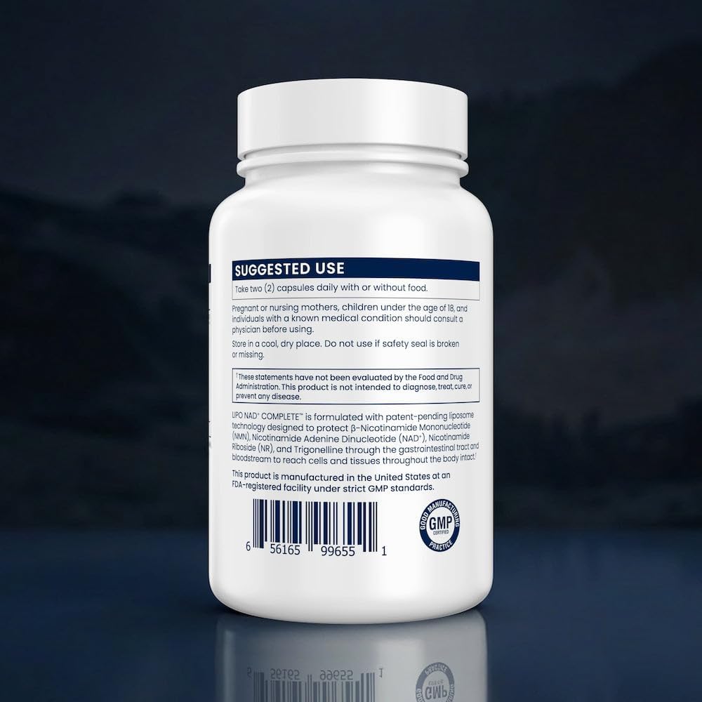 Renue By Science NAD+ Complete | 120 Liposomal NAD Supplement Capsules with NMN, NR & Trigonelline - 310mg NMN & 160mg NAD per Serving | Bioavailable Formula for Increased Absorption | Made in the USA
