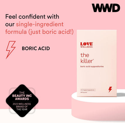 Love Wellness pH Balancing Cleanser & The Killer | Boric Acid Suppositories & Feminine Wash