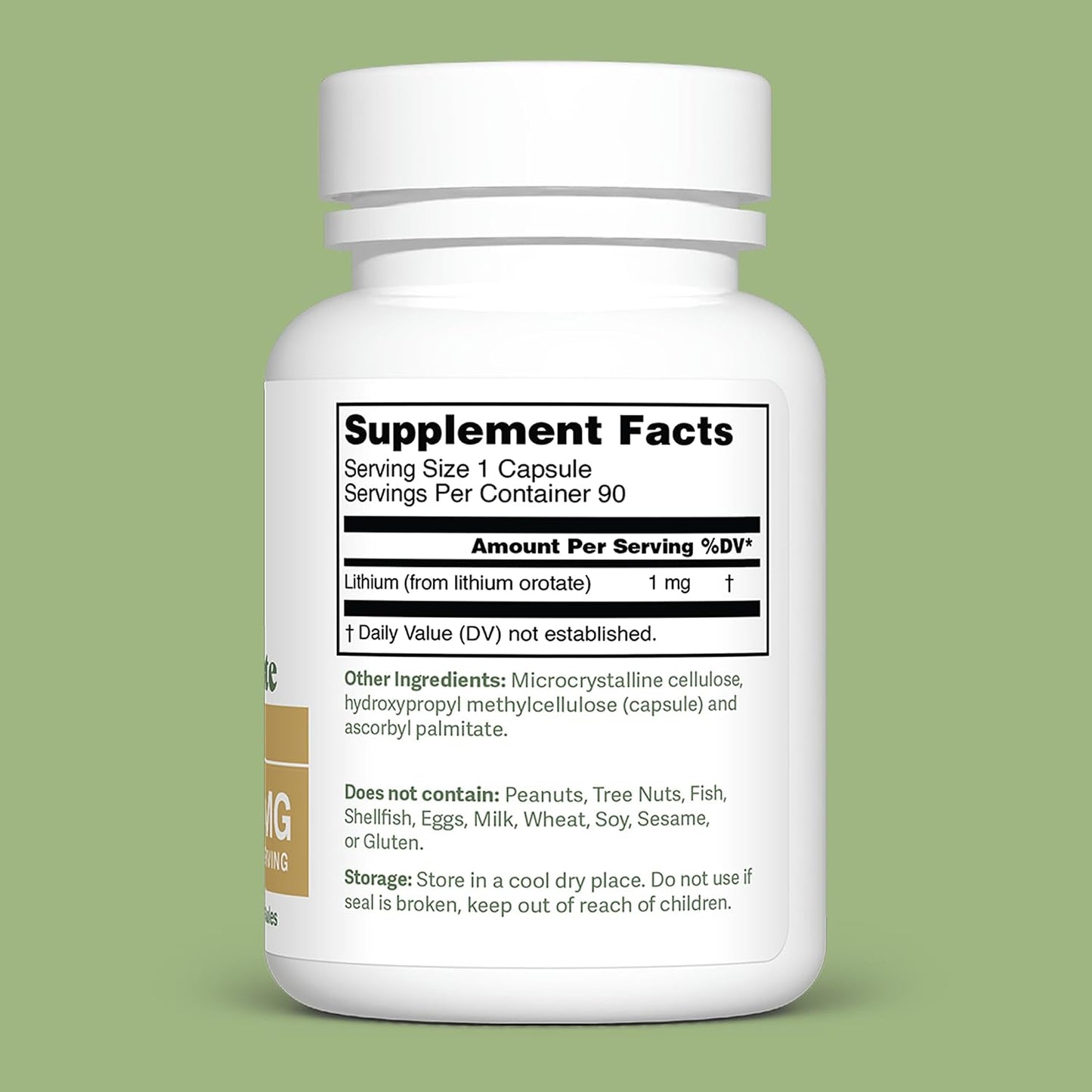 Dr. Murray's Ultra Clean Lithium Orotate 1mg Vegan Capsules - Supports Mood Balance | Cognitive Resilience | Nervous System Health | Emotional Well-Being | 90 Count