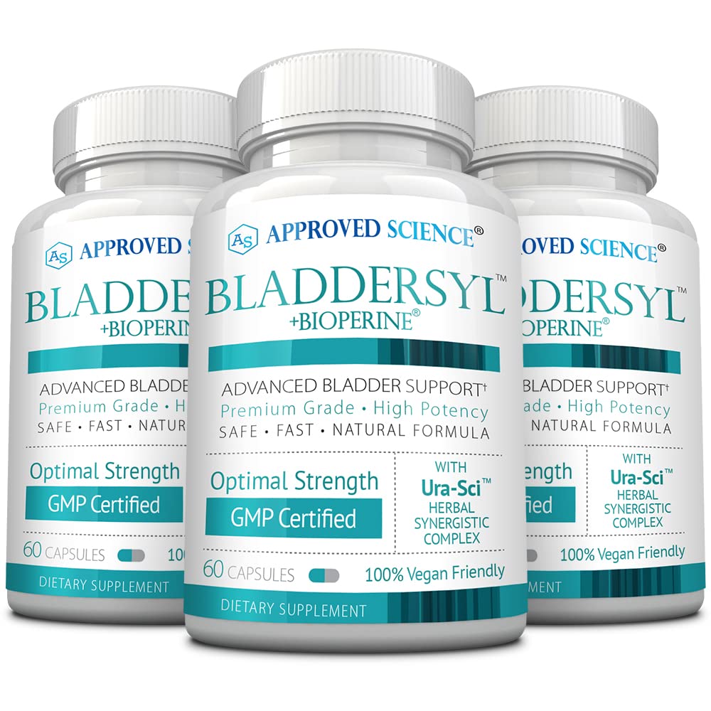 Approved Science Bladdersyl - Urinary Incontinence, Bladder Support - High Absorption - 60 Capsules - Pack of 1 - Vegan