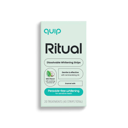 quip Dissolvable Teeth Whitening Strips, Rapid, Fast Acting, 40 Strips