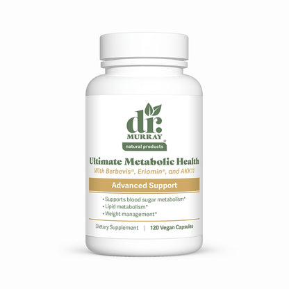 Dr. Murray's Ultimate Metabolic Health - Berbevis® Berberine Phytosome + Eriomin® Citrus Flavonoids + Ceylon Cinnamon + Akkermansia AKK11® Probiotic | Vegan | GMP Certified | 60 Capsules