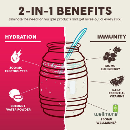 Salud 2-Pack |2-in-1 Energy + Focus (Cucumber Lime) & Hydration + Immunity (Hibiscus) – 15 Servings Each, Agua Fresca Drink Mix, Non-GMO, Gluten Free, Vegan, Low Calorie, 1g of Sugar