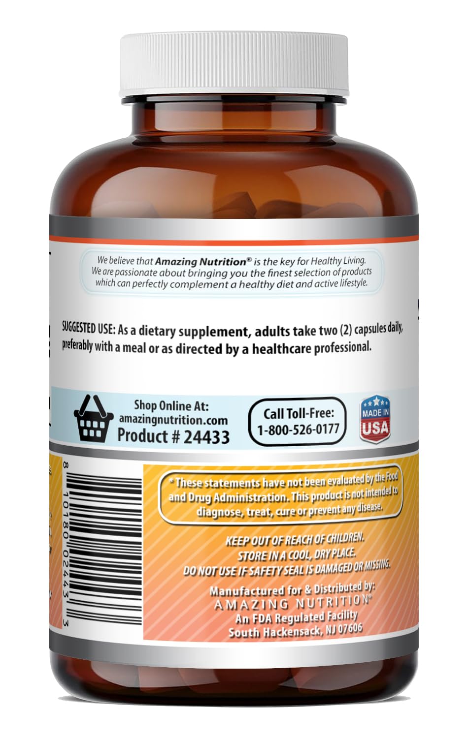 Amazing Formulas Berberine 1000mg Per Serving Capsules Supplement | Non GMO | Gluten Free | Made in USA (360 Count)