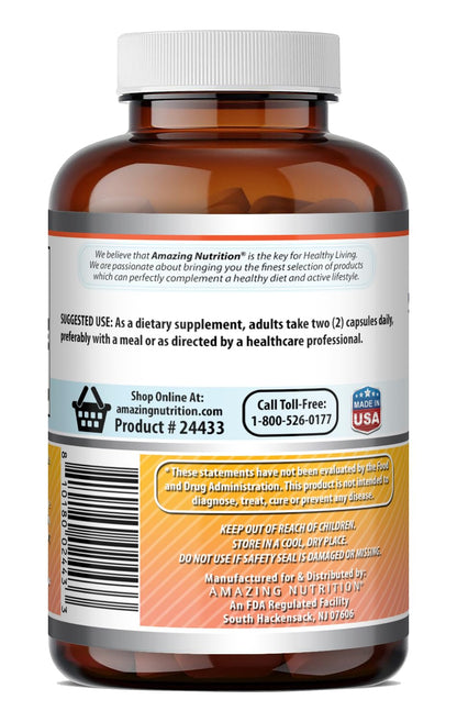 Amazing Formulas Berberine 1000mg Per Serving Capsules Supplement | Non GMO | Gluten Free | Made in USA (360 Count)