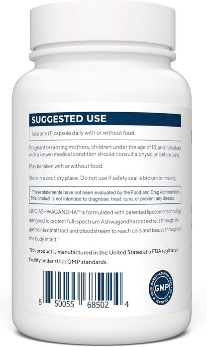 Renue By Science Ashwagandha | High Strength Liposomal Ashwagandha Supplements | 90 Ashwaganda Capsules - 200mg Ashwagandha per Serving | Non-GMO | Made in the USA Third-Party Tested