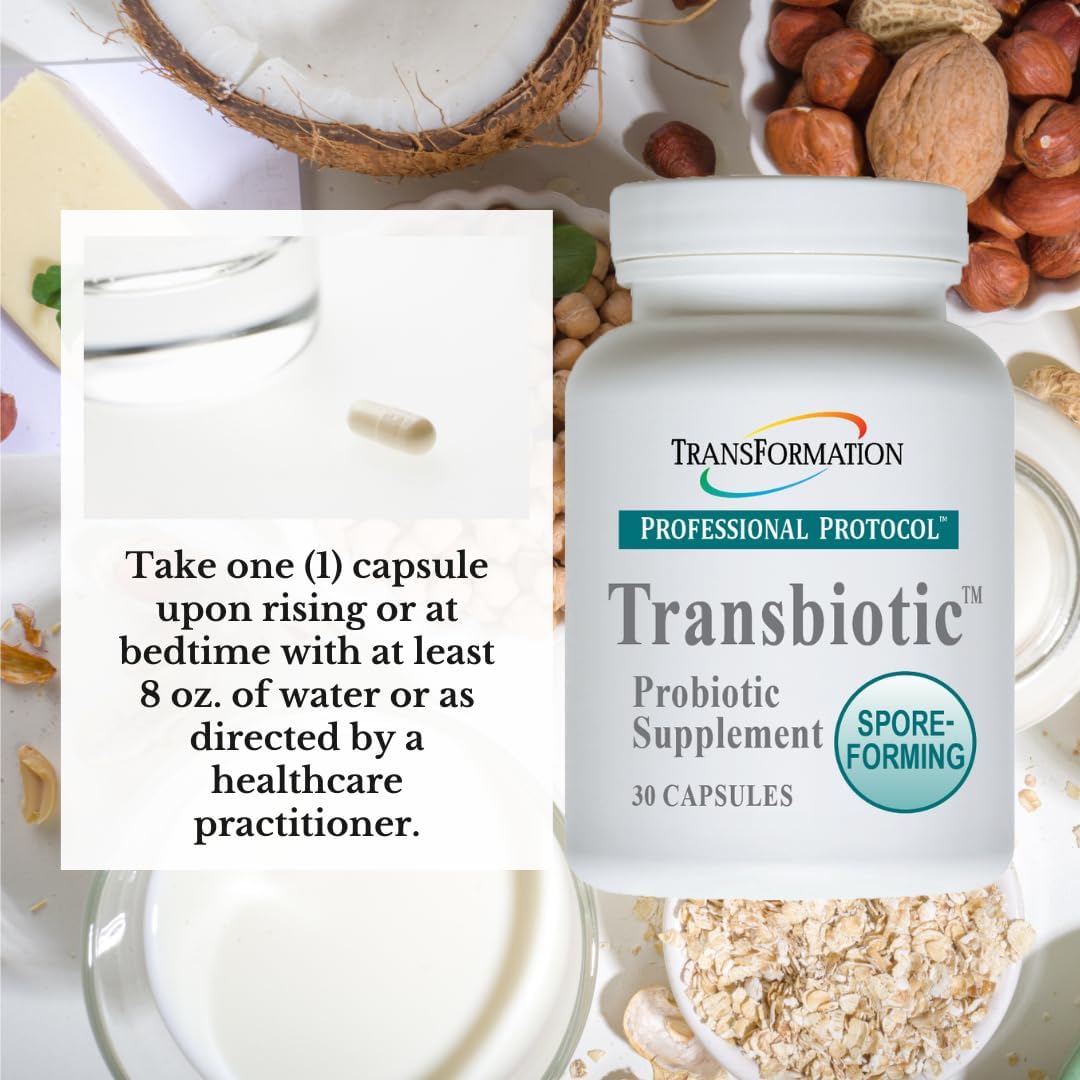 Transformation The Genesis of Good Health Enzyme Transbiotic Probiotic Supplement, Advanced Formula for Gut Flora Balance, GI Tract, Health Benefits, High Potency Prebiotic & Probiotic Blend, Non-GMO