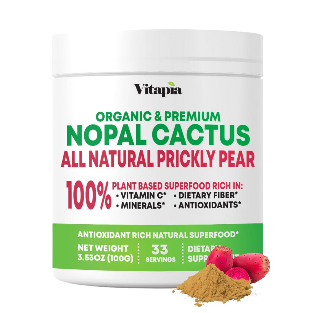 Vitapia Nopal Cactus Extract for Antioxidant, Skin, Metabolism, Wellness, Heart Health Support - 120 Veggie Capsules - Non GMO, Gluten Free Supplement