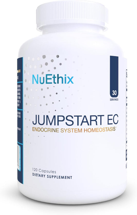 NuEthix Formulations Jumpstart EC, Endocrine System Homeostasis Dietary Supplement, 120 Capsules