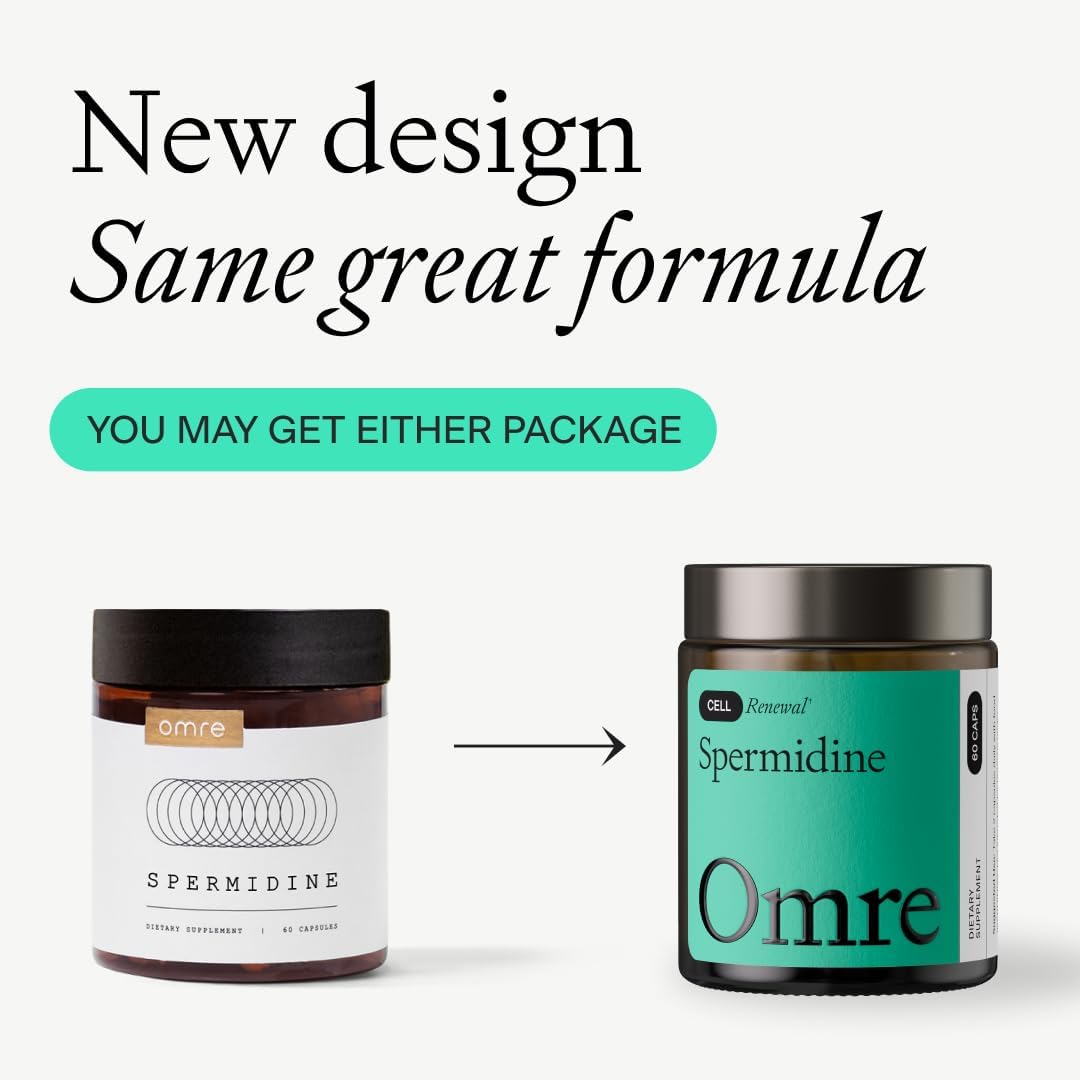 OMRE Spermidine Supplement (10mg of Non-Synthetic Spermidine) - 3rd-Party Tested 1000mg Wheat Germ Extract Standardized to No Less Than 1% - 10mg of Natural Spermidine per Serving