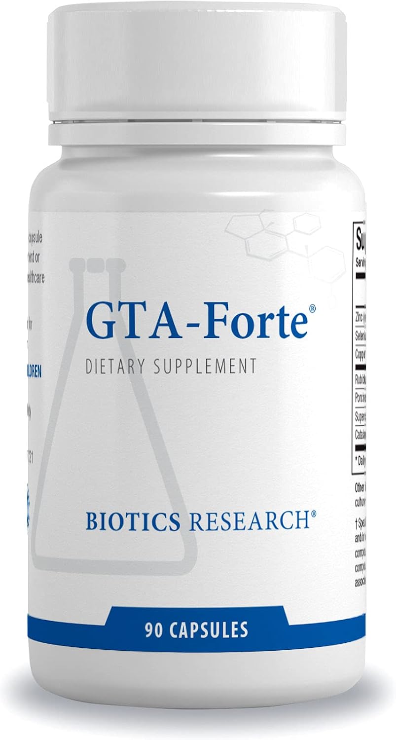 BIOTICS RESEARCH GTA-Forte® – Endocrine Glands Support, Promotes Optimal Hormonal Balance, Contains Porcine Glandular, Phytochemically Bound Trace Elements™ Zinc, Selenium, Copper, Rubidium 90 Caps