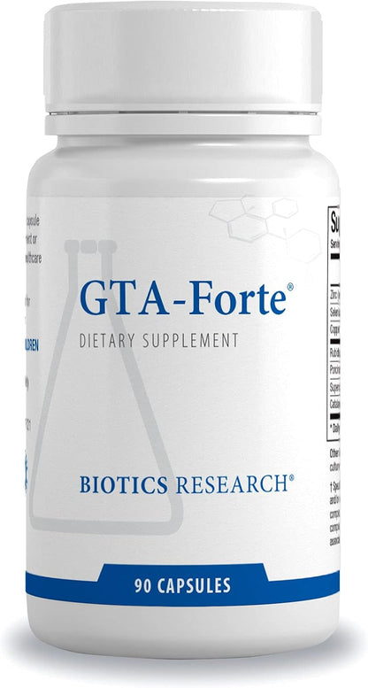 BIOTICS RESEARCH GTA-Forte® – Endocrine Glands Support, Promotes Optimal Hormonal Balance, Contains Porcine Glandular, Phytochemically Bound Trace Elements™ Zinc, Selenium, Copper, Rubidium 90 Caps