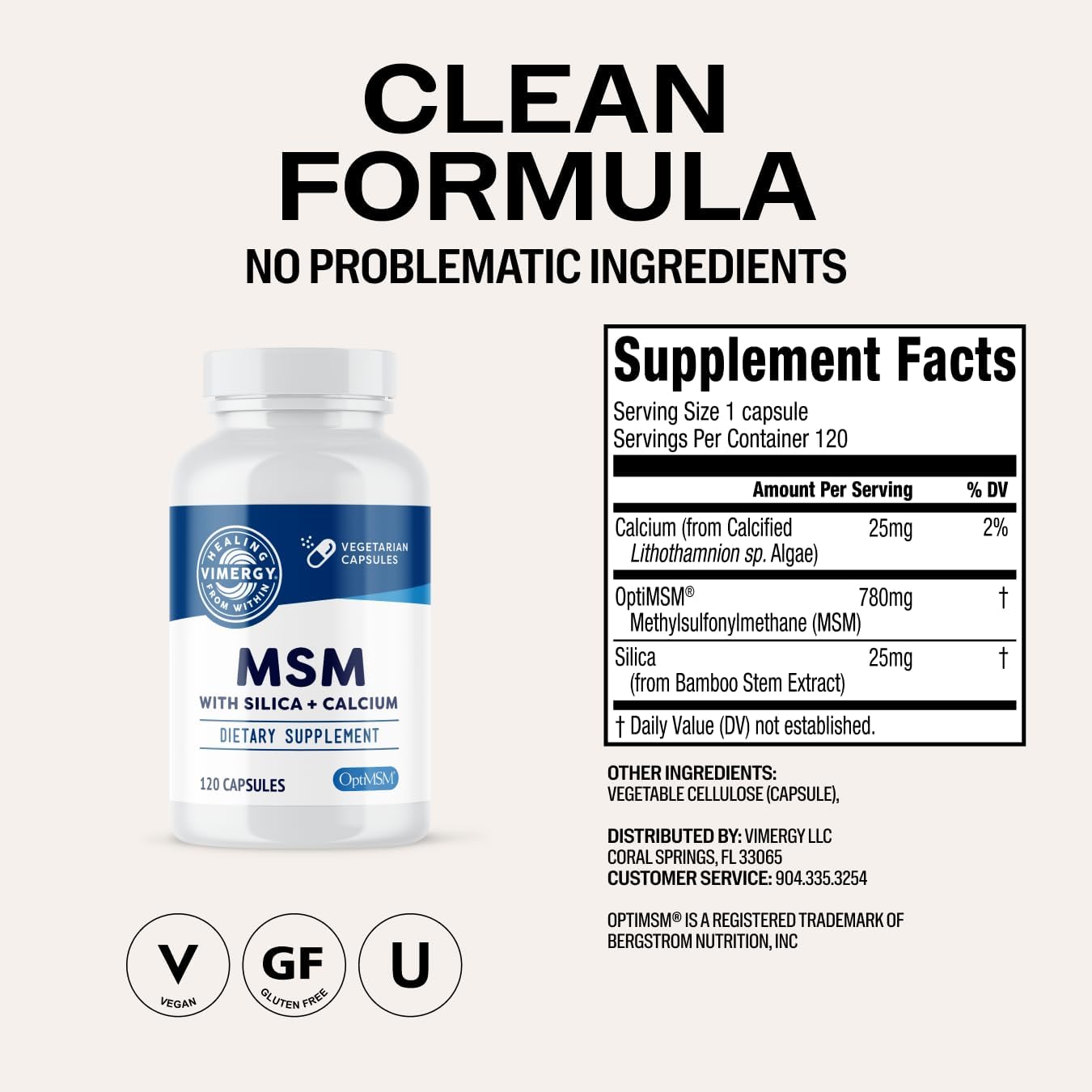Vimergy Skin Potion Kit – Micro-C Immune Power(TM) (125g) and MSM (120 Capsules) – Skin, Hair & Nail Support + Collagen + Immunity – Vegan, Paleo, Gluten-Free, Kosher – Pure, Potent Daily Supplements