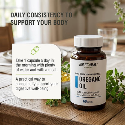 ADAPTOHEAL Oil of Oregano with 15% Carvacrol 4000mg, 60 Softgels