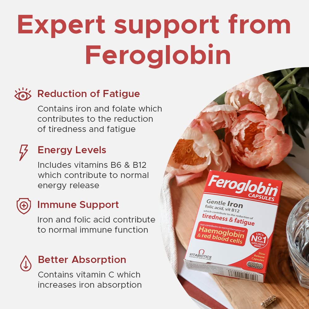 Feroglobin Iron Capsule Helps to reduce tiredness and fatigue