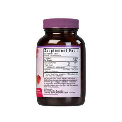 BlueBonnet Nutrition Earth Sweet Vitamin B12 1000 mcg & Folic Acid 400mcg - Brain Health & Energy Vitamins for Women & Men - Vegan, Gluten-Free Raspberry B 12 Vitamin - 90 Chewable Tablets
