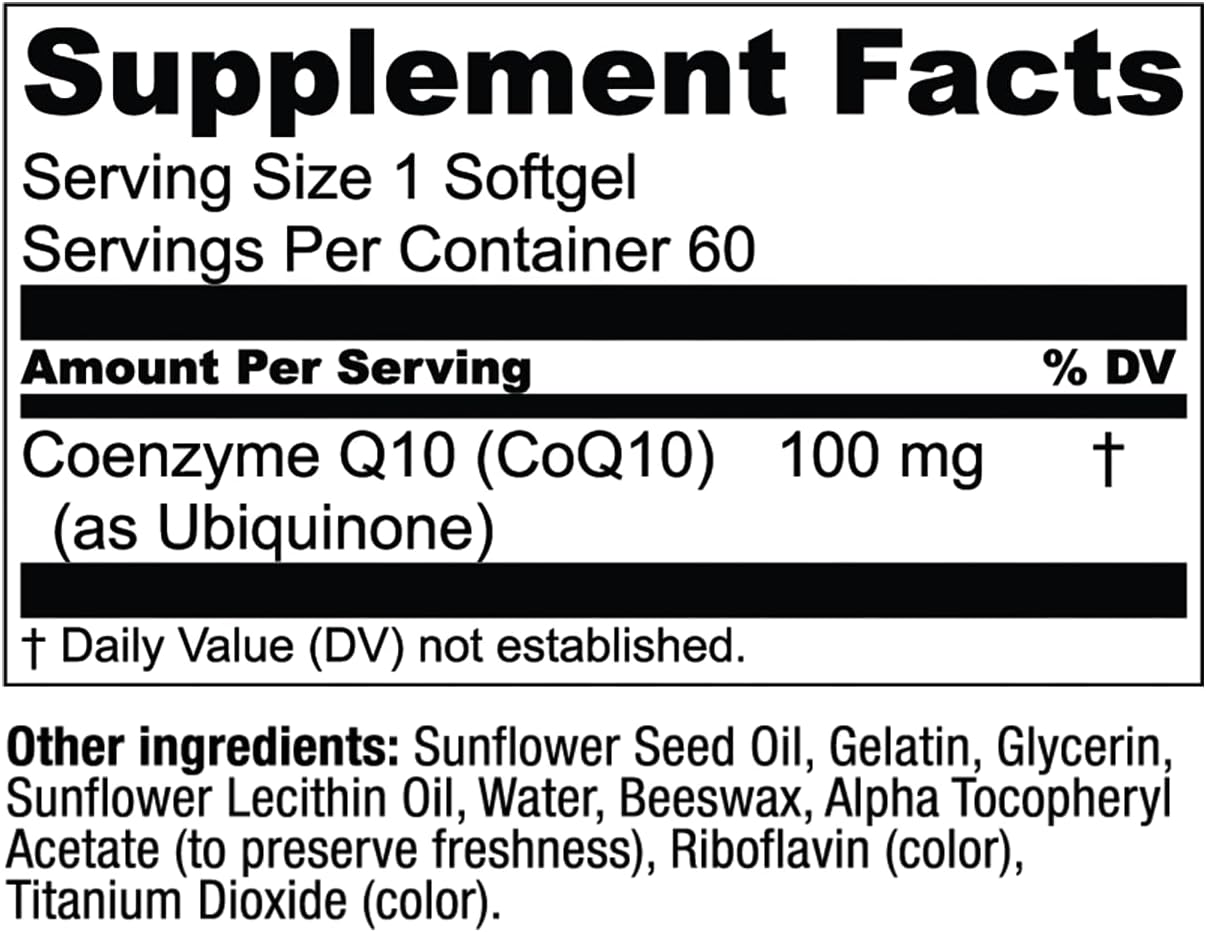 Live Conscious CoQWell - CoQ10 Heart, Brain, and Vascular Health Support, Coenzyme Q10 Ubiquinone - 60 Softgels - 60 Day Supply