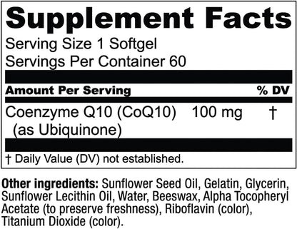 Live Conscious CoQWell - CoQ10 Heart, Brain, and Vascular Health Support, Coenzyme Q10 Ubiquinone - 60 Softgels - 60 Day Supply