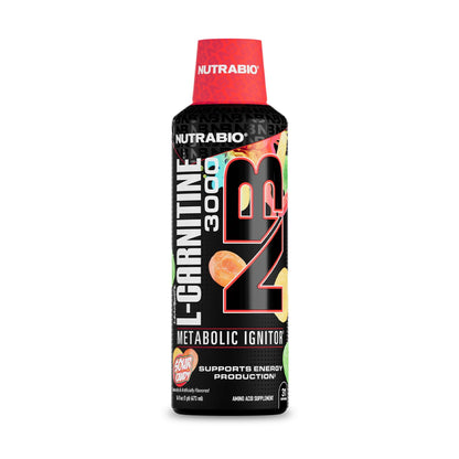 NutraBio – L-Carnitine Liquid Shots – 3000mg, (Green Apple) – 10mg of Vitamin B-5 – Zero Carbs & Sugars – Energy Production – Muscle Recovery