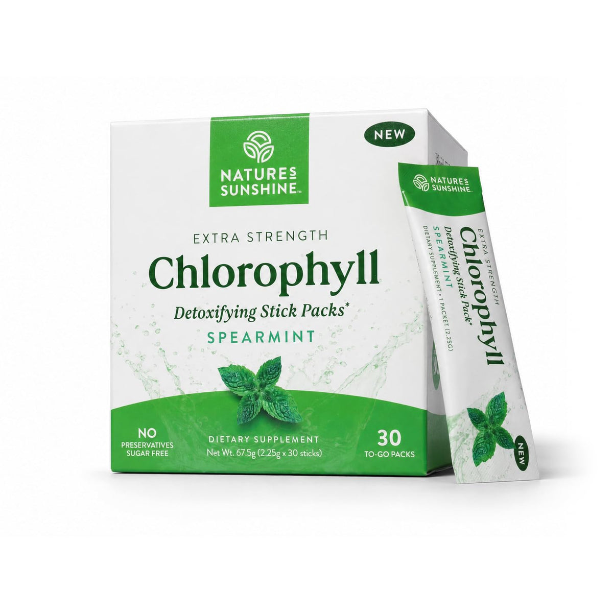 Nature's Sunshine Chlorophyll Stick Packs: Supercharge Your Detox and Boost Gut Health in Convenient, Delicious Stick Packs (Crisp Apple)