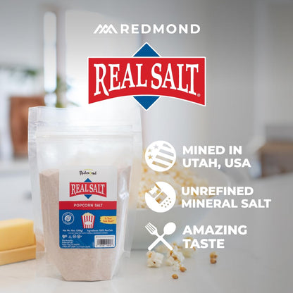 REDMOND Real Sea Salt - Natural Unrefined Gluten Free Fine, 26 Ounce Pouch (1 Pack)