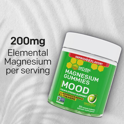 Natural Stacks Magtech + Mood Magnesium Gummies Bundle - 4 Forms of Magnesium - Supports Relaxation and Brain Health* - 120 Pieces