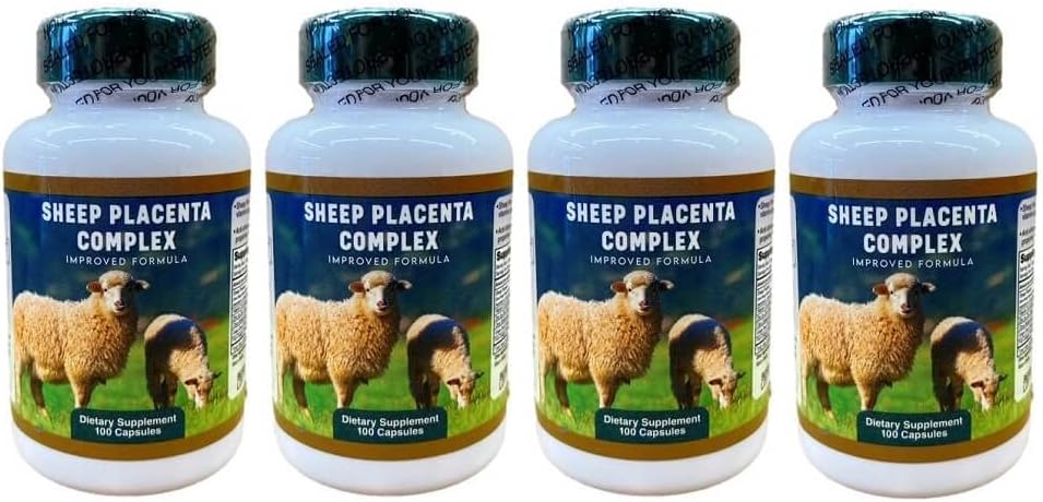4 bottles Sheep Placenta Complex 100 Capsules/bottle, Make In USA, FRESH, Faster shipping !!
