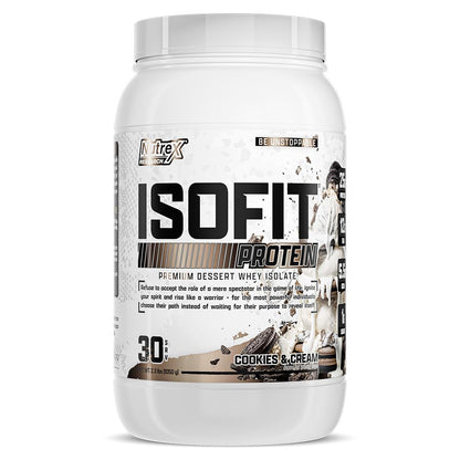 Nutrex Research IsoFit Whey Protein Powder Instantized 100% Whey Protein Isolate (30 Servings (Pack of 1), Vanilla Bean Ice Cream)