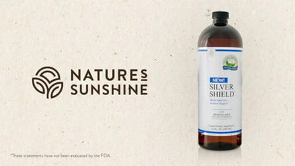Nature's Sunshine Silver Shield Liquid, 16 Fl Oz | Colloidal Silver Liquid with Aqua Sol Technology Provides Immune Support and Protection