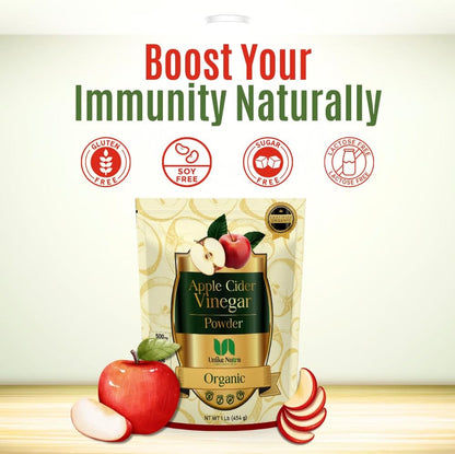Organic Apple Cider Vinegar Powder - Apple Cider Vinegar Supplement, ACV for Digestive Support - Vegan & Gluten Free, 500mg per Serving, 454g (1 lbs)