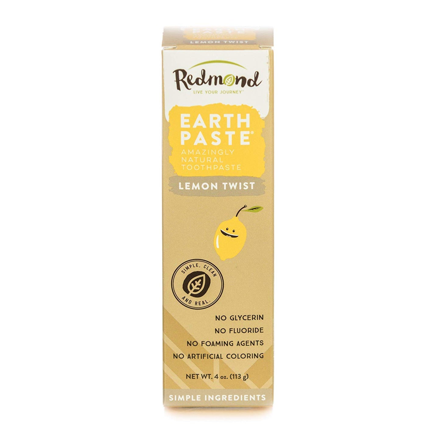 Redmond Earthpaste with Silver - Natural Non-Fluoride Toothpaste, 4 Ounce Tube (Peppermint)