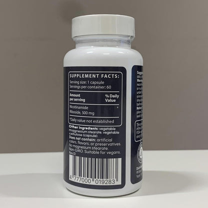 partiQlar NR Supplement - High Purity Nicotinamide Riboside Capsules - NAD+ Booster for Anti-Aging, Cellular Energy & Repair - Alternative to NMN - 60 Veggie Capsules