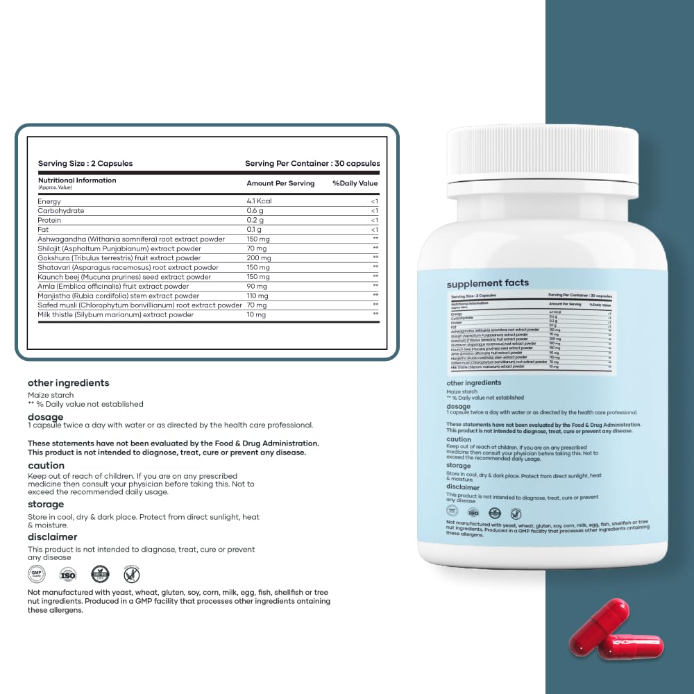 mars by GHC Growth Max Combo | Nitric Oxide Capsules + SurgeMax Capsules | Performance & Vitality Support | 120 Capsules | Pack of 1