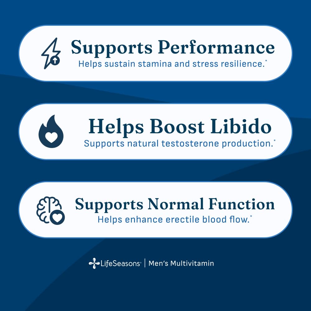 LifeSeasons Masculini-T - Testosterone Support Supplement - Enhances Mental & Physical Aspects of Sexual and Athletic Performance - Supports Normal Erectile Function - Improve Libido - 90 Capsules