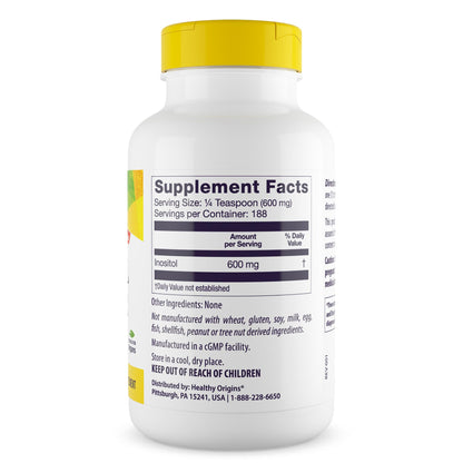 Healthy Origins Inositol Powder, Vitamin B8, 56.7g (2 Oz)