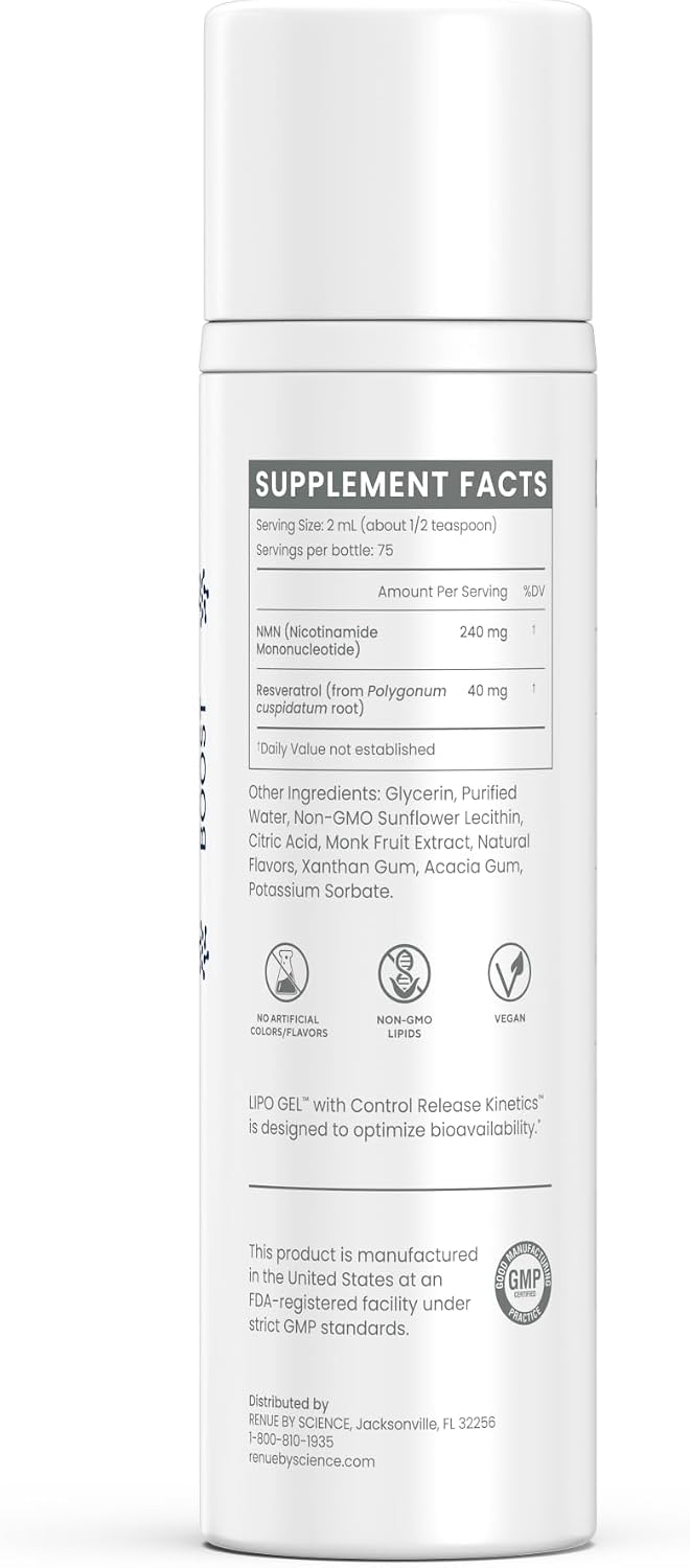Renue By Science NMN w/Resveratrol (Liposomal Gel) 150 mL