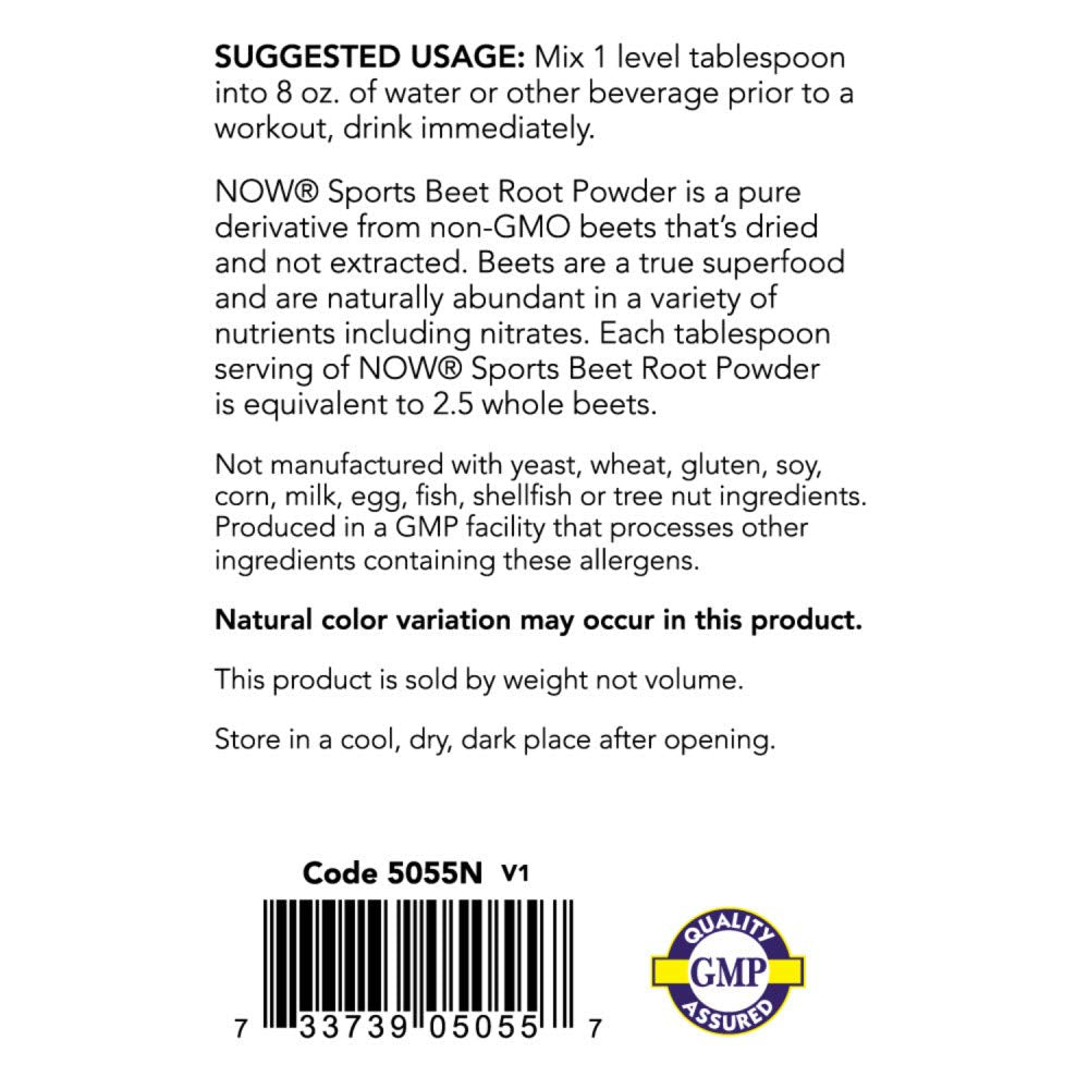 NOW Sports Nutrition, Beet Root Powder, Super Food With Naturally Occurring Nitrates