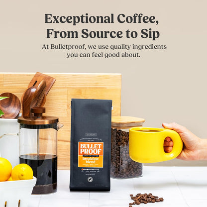 Bulletproof Original Medium Roast Whole Bean Coffee, 12 Ounces, Clean Coffee Tested for Toxins