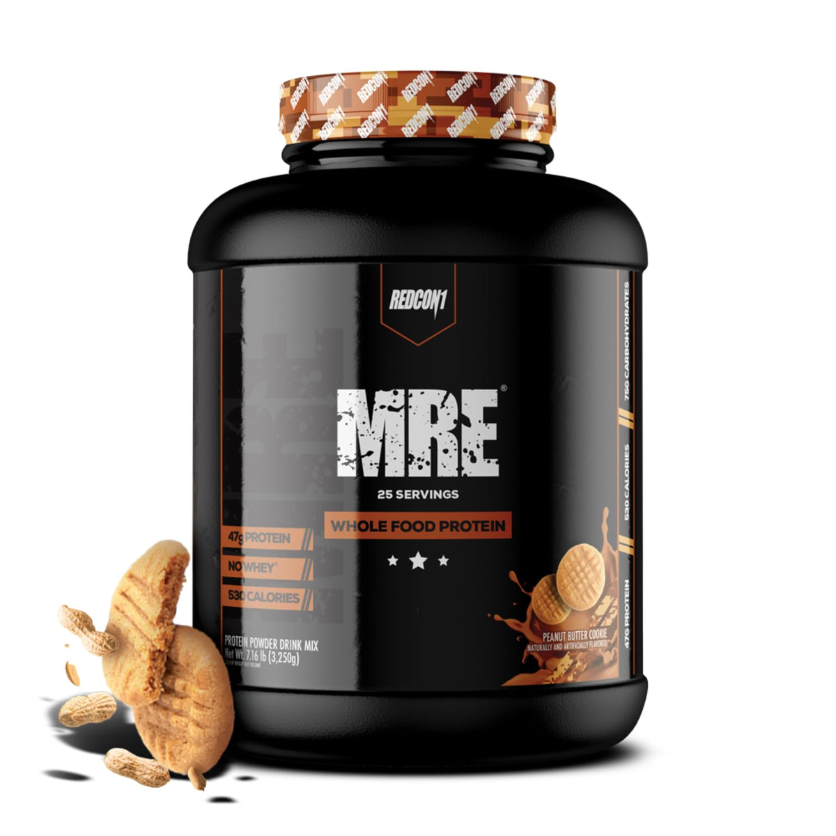 REDCON1 MRE Protein Powder, Peanut Butter Cookie - Meal Replacement Protein Blend 