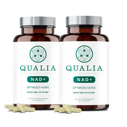 Qualia NAD Supplement — Clinically Proven to Boost NAD+ up to 67%. Optimized Aging, Energy, Focus. Elite Ingredients Nicotinamide Riboside (NIAGEN), Niacin, Niacinamide (1 Month Supply)
