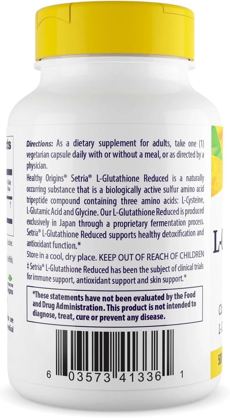 Healthy Origins Setria L-Glutathione 500 mg, 150 Veggie Caps