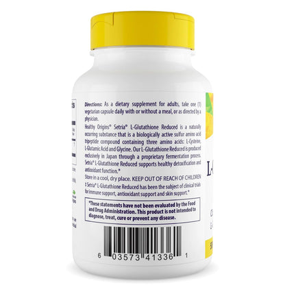 Healthy Origins Setria L-Glutathione 500 mg, 150 Veggie Caps